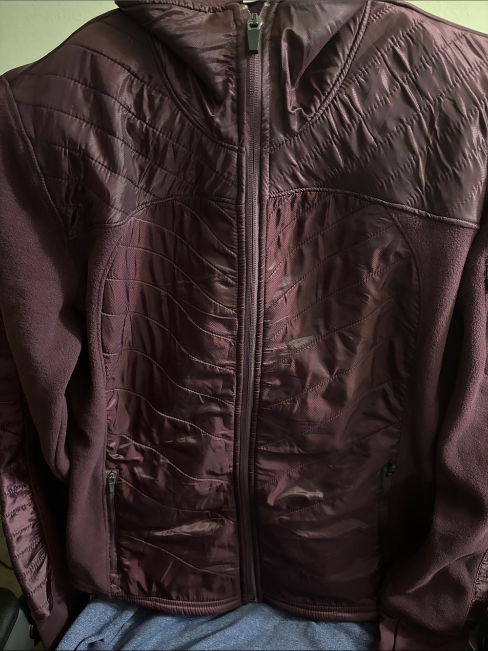 Old Navy Quilted Full-Zip Jacket in Burgundy. New with tags.